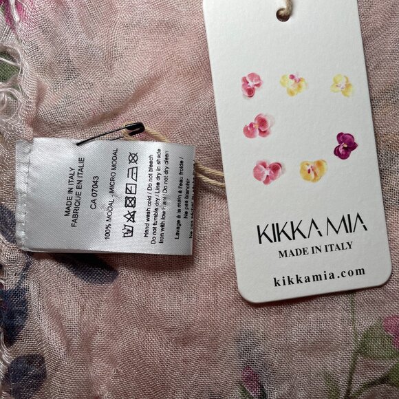 Kikka Mia Pink Floral Scarf - Picture 2 of 5